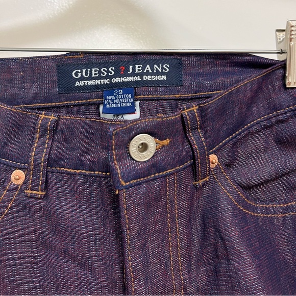 NWT Guess Metallic Plum High Rise Jeans - Picture 5 of 8